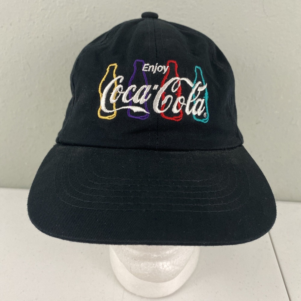 Sportsman Enjoy Coca Cola Advertising Hat Black Adjustable Cotton Baseball Cap